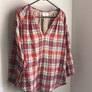 Velvet plaid popover